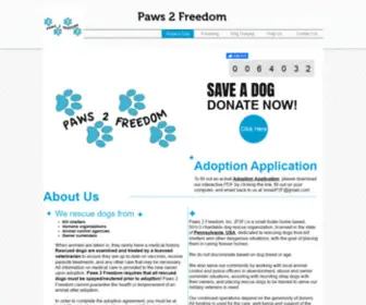 Paws2Freedom.site(Adopt a Dog) Screenshot