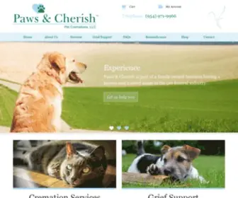 Pawsandcherish.com(Paws & Cherish) Screenshot