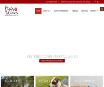 Pawsandclawsnashville.com(Paws & Claws Animal Hospital) Screenshot