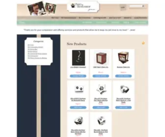 Pawsandremembershop.com(Paws and Remember) Screenshot