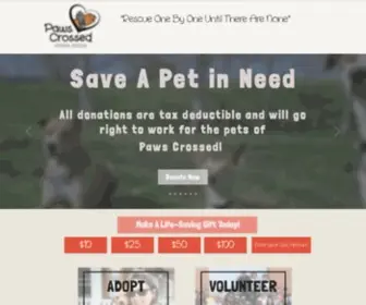 Pawscrossedny.org(Paws Crossed Animal Rescue) Screenshot