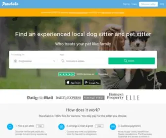 Pawshake.co.uk(Dog Sitting and Pet Sitting with Trusted Local Sitters) Screenshot