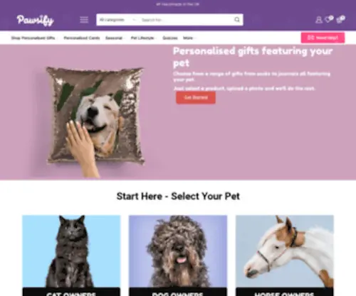 Pawsify.co.uk(For The Love Of Animals) Screenshot