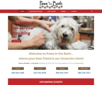 Pawsinthebath.com(Paws in the Bath) Screenshot