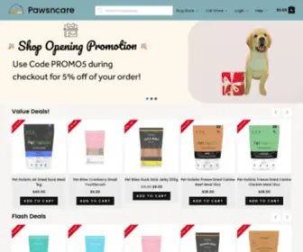 Pawsncare.com(Online Pet Store) Screenshot