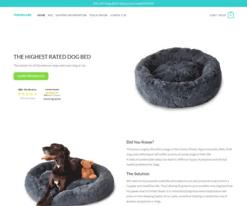 Pawsnclawsnet.com(Calming Pet Beds) Screenshot