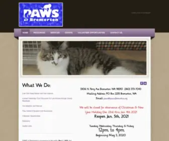 Pawsofbremerton.org(Paws of Bremerton) Screenshot