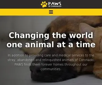 Pawsofcoronado.org(Saving the world one animal at a time) Screenshot