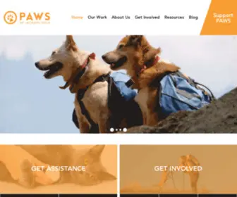 Pawsofjh.org(Information, programs, and help for pets and their people) Screenshot