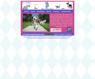 Pawsonpalmbeach.com(Paws on Palm Beach is a pet sitter and dog walker named Kimberly Hall) Screenshot