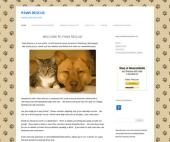 Pawsrescuepets.org(Paws Rescue) Screenshot