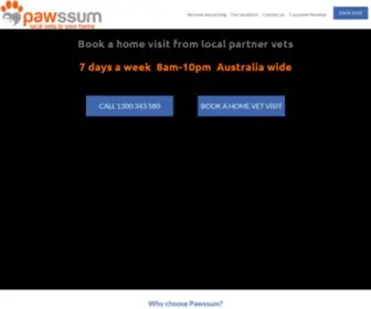 Pawssum.com.au(Home page) Screenshot