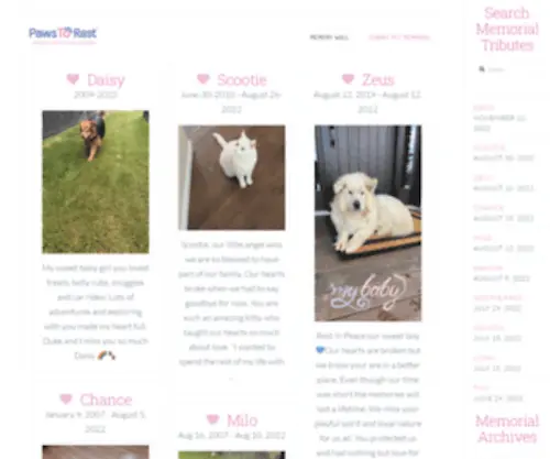 PawStorest.ca(In-Home Pet Euthanasia & Aftercare) Screenshot