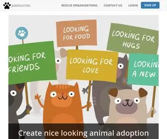 Pawsumes.com(Home) Screenshot