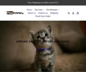 Pawtiverse.com(Create an Ecommerce Website and Sell Online) Screenshot