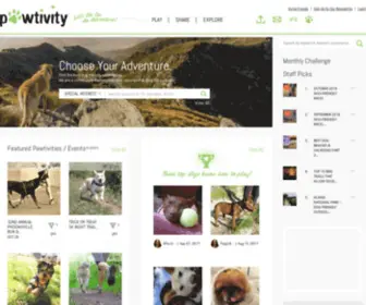 Pawtivity.com(The social network for dogs that really play) Screenshot