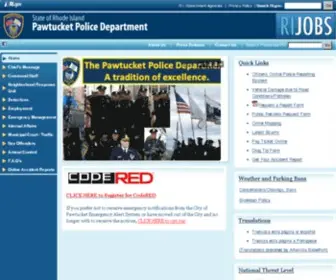 Pawtucketpolice.com(Pawtucket Police Department) Screenshot