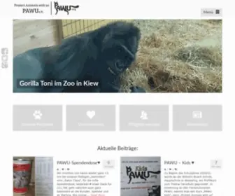 Pawu.org(Der Verein Protect Animals with us) Screenshot