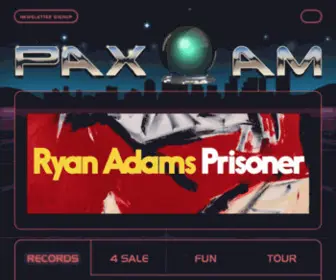 Paxamrecords.com(PAX) Screenshot