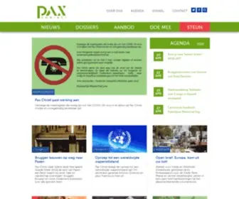 Paxchristi.be(Pax Christi Vlaanderen) Screenshot