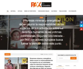 Paxencolombia.org(PAX en Colombia) Screenshot