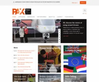 Paxforpeace.nl(Peace Organization PAX) Screenshot