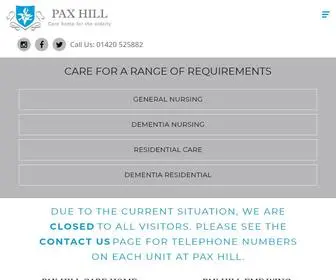 Paxhill.co.uk(Pax Hill Care Home) Screenshot