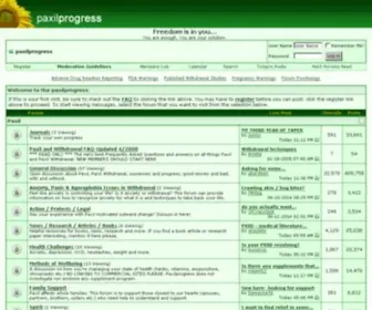 Paxilprogress.org(Paxil and Paxil Withdrawal Information) Screenshot