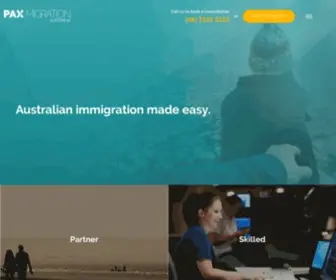 Paxmigration.com.au(PAX Migration) Screenshot