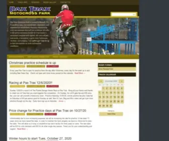 Paxtraxmx.com(Pax Trax Motocross Park) Screenshot