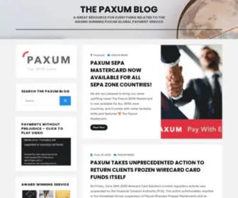 Paxumblog.com(A Great Resource for Everything Related to the Award Winning Paxum Global Payment Service) Screenshot