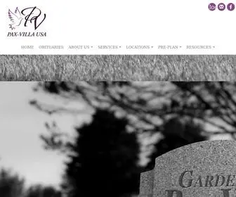 Paxvilla.com(Pax-Villa USA Funeral Homes) Screenshot