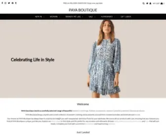 Payaboutique.com.au(PAYA boutique) Screenshot