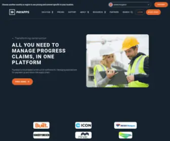 Payapps.com(Construction Software for Progress Claims) Screenshot