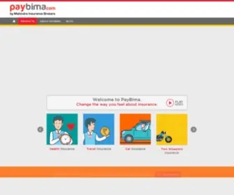Paybima.com(Compare, Buy & Renew Health, Life, Term, Investment, Car & Bike Insurance Policy Online) Screenshot