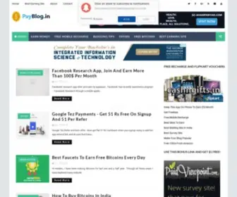 Payblog.in(Best sites to earn money and bitcoins online) Screenshot