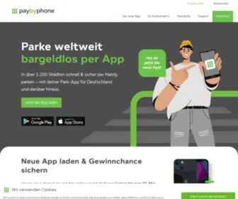 Paybyphone-Parken.de(Finde Parkplätze in über 300 Städten und parke kontaktlos & sicher per Handy) Screenshot