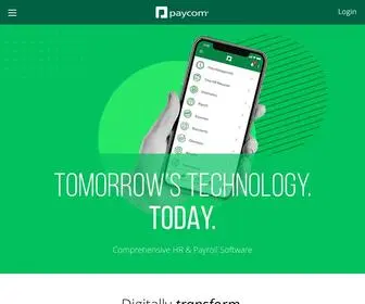 Paycom.com(Online Payroll Services) Screenshot