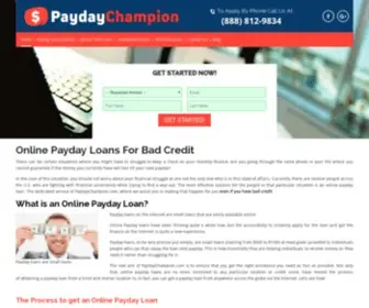 Paydaychampion.com(Bad Credit Loans Guaranteed Approval) Screenshot