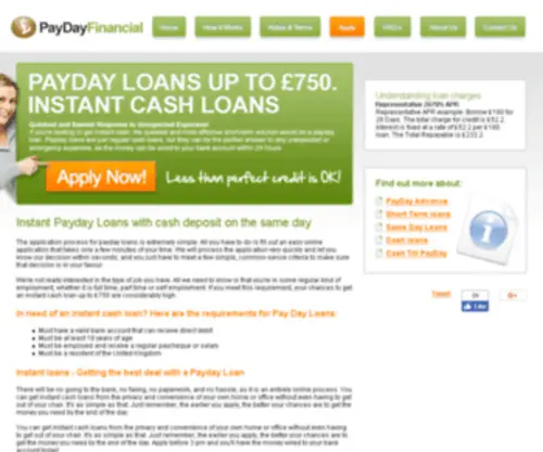 Paydayfinancial.co.uk(Paydayfinancial) Screenshot
