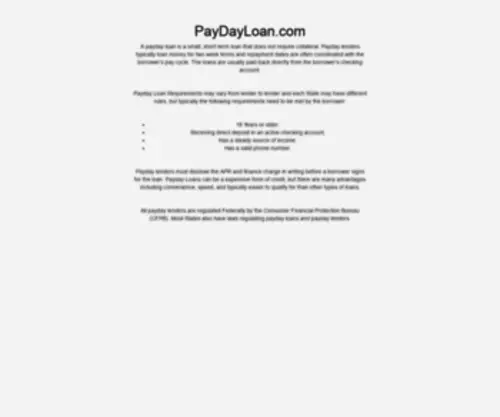 Paydayloan.com(Payday Loan) Screenshot