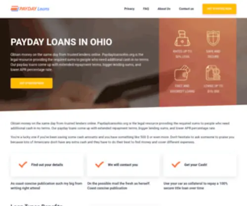 Paydayloansohio.org(Apply Now for a Fast Same Day Cash Advance Loan) Screenshot