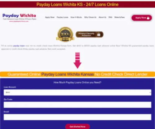 Paydaywichita.com(Payday Loans Wichita KS) Screenshot