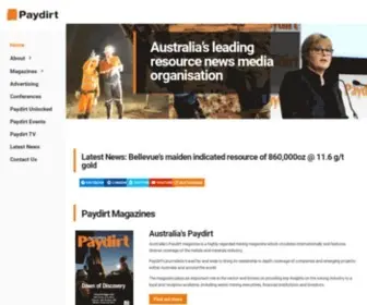 Paydirt.com.au(Australia's Mining Magazine) Screenshot