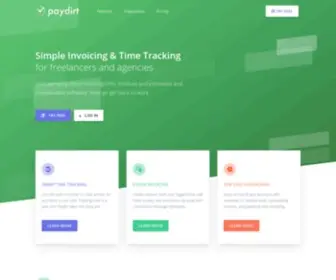 Paydirtapp.com(Time Tracking & Invoicing Software for Freelancers & Teams) Screenshot