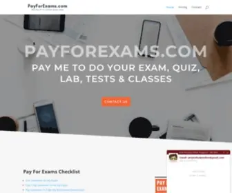 Payforexams.com(Pay Me To Do Your Exam) Screenshot