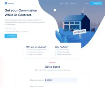Payfully.co(Payfully is a safe and secure way to get your real estate commission while your listing) Screenshot
