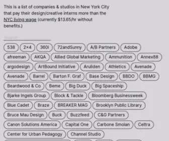 Payinterns.nyc(NYC Paid Creative Internships) Screenshot