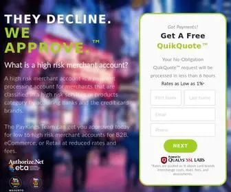 Paykings.com(High Risk Processor Merchant Account) Screenshot