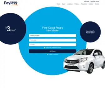 Paylesscr.com(Payless Car Rental CR) Screenshot